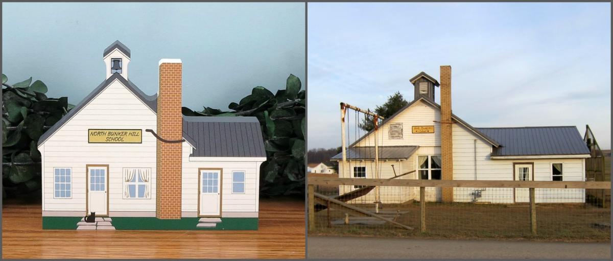 Cat's Meow North Bunker Hill School compared to actual photo