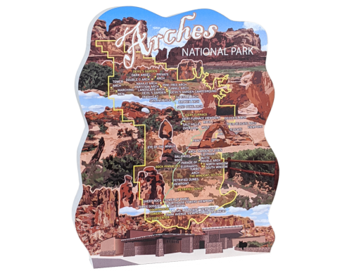 Arches National park in Utah. wooden collectible to remember your vacation by The Cat's Meow Village made in the USA.
