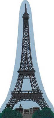 Wooden souvenir of the Eiffel Tower, Paris, France handcrafted by The Cat's Meow Village