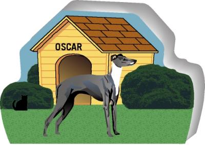 Greyhound can be personalized with your dog's name