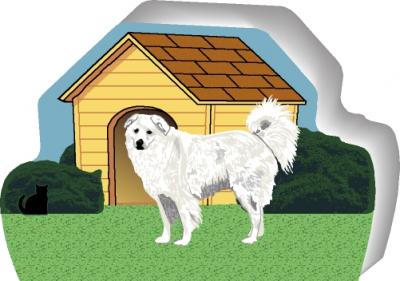 Great Pyrenees can be personalized with your dog's name on the dog house