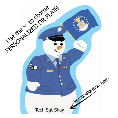 PERSONALIZED U.S. Air Force Snowman