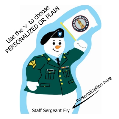 PERSONALIZED National Guard Snowman