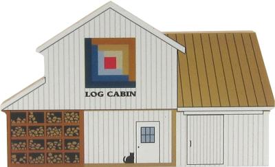 Log Cabin Quilt Barn, quilt, Amish, antique