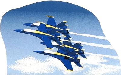 United States Navy Blue Angels.  Handcrafted in the USA by the Cat's Meow Village.