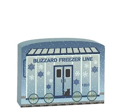 North Pole Limited - Blizzard Freezer Car to add to your holiday decor. Handcrafted in the USA by The Cat's Meow Village.
