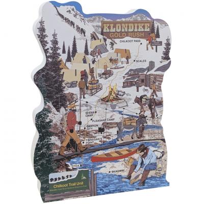 Wooden Cat's Meow replica of the Klondike Gold Rush, Chilkoot Trail, handcrafted by The Cat's Meow Village in the USA.