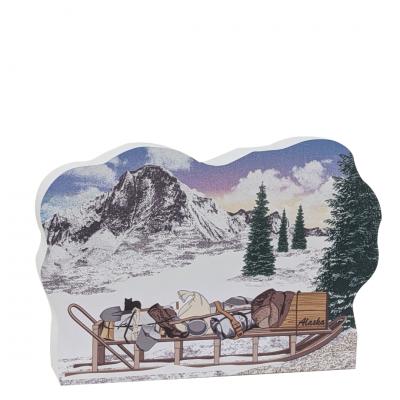 Klondike Packing Sled,  Handcrafted in 3/4" thick wood by The Cat's Meow Village in the USA.