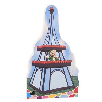 Mister Rogers, Grandpère's Eiffel Tower. Handcrafted in the USA by The Cat's Meow Village.