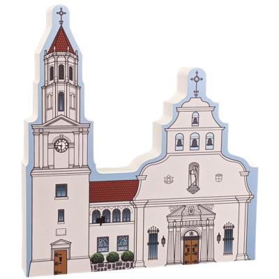 St. Augustine, Cathedral Basilica, Florida. Handcrafted in the USA 3/4" thick wood by Cat’s Meow Village.