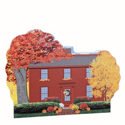 Hawthorne Birthplace in Salem, Massachusetts. Handcrafted in 3/4" thick wood by The Cat's Meow Village in Wooster, Ohio.