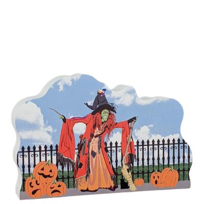 Borah, Autumn in Salem, Massachusetts. Handcrafted in the USA 3/4" thick wood by Cat’s Meow Village.