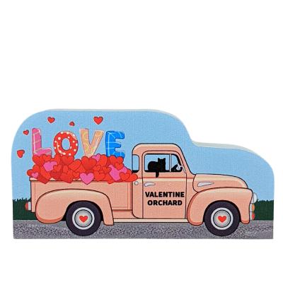Valentine vintage truck handcrafted by The Cat's Meow Village in the USA.