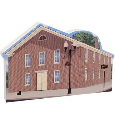 Wesleyan Chapel, Women's Rights NHP, Seneca Falls, New York. Handcrafted in the USA 3/4" thick wood by Cat’s Meow Village.