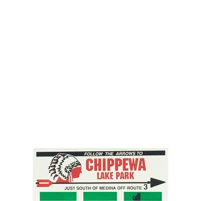Vintage Chippewa Lake Billboard from Chippewa Lake Amusement Park handcrafted from 3/4" thick wood by The Cat's Meow Village in the USA