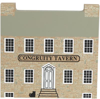 Vintage Congruity Tavern from Series V handcrafted from 3/4" thick wood by The Cat's Meow Village in the USA