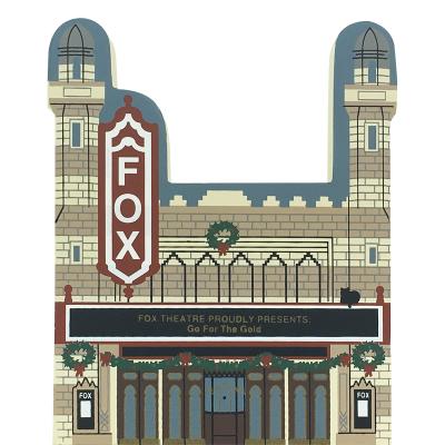 Vintage Fox Theatre from Atlanta Christmas Series handcrafted from 3/4" thick wood by The Cat's Meow Village in the USA