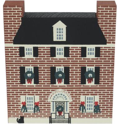 Vintage Hill-Physick-Keith House, from Philadelphia Christmas Series handcrafted from 3/4" thick wood by The Cat's Meow Village in the USA
