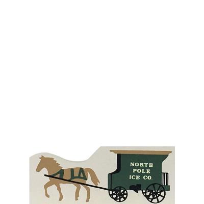 Vintage Ice Wagon from Accessories handcrafted from 1/2" thick wood by The Cat's Meow Village in the USA