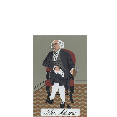 Vintage John Adams from Presidential Portraits Series handcrafted from 3/4" thick wood by The Cat's Meow Village in the USA