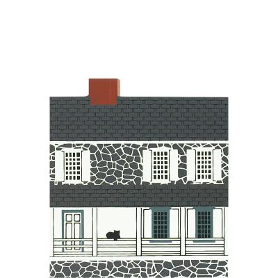 Vintage Jonathan Hager House from Hagerstown Series handcrafted from 3/4" thick wood by The Cat's Meow Village in the USA