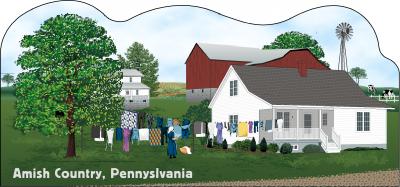 Cat's Meow Amish Wash Day Scene Pennsylvania, Amish Life Collection