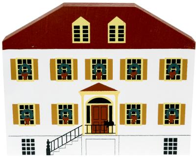 Vintage Liberty Inn from Savannah Christmas Series handcrafted from 3/4" thick wood by The Cat's Meow Village in the USA