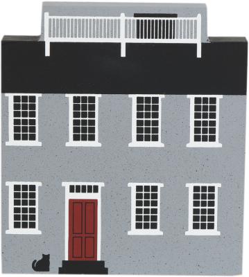 Vintage Maria Mitchell House from Nantucket Series handcrafted from 3/4" thick wood by The Cat's Meow Village in the USA