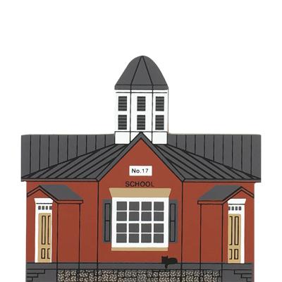 Vintage Octagonal School from Series VII handcrafted from 3/4" thick wood by the Cat's Meow Village in the USA