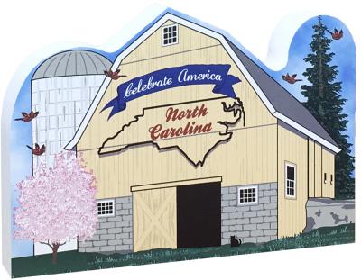 Cat's Meow North Carolina State Barn handcrafted in the USA from 3/4" thick wood by The Cat's Meow Village.