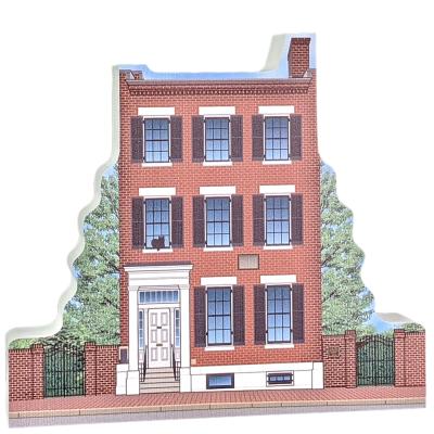Beautifully detailed replica of Field House Museum, St. Louis, MO.  Handcrafted in the USA 3/4" thick wood by Cat’s Meow Village.
