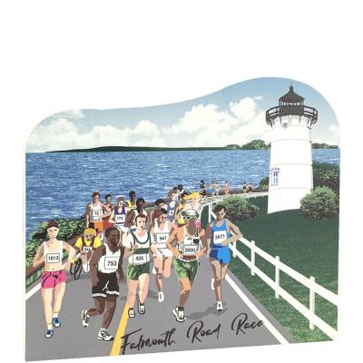 Grab this souvenir of the Falmouth Road Race held on Cape Cod every year since 1973. Handcrafted of 3/4" thick wood in our Wooster, Ohio workshop.