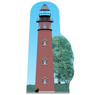 Ponce De Leon Inlet Lighthouse, Florida. Handcrafted in the USA 3/4" thick wood by Cat’s Meow Village.
