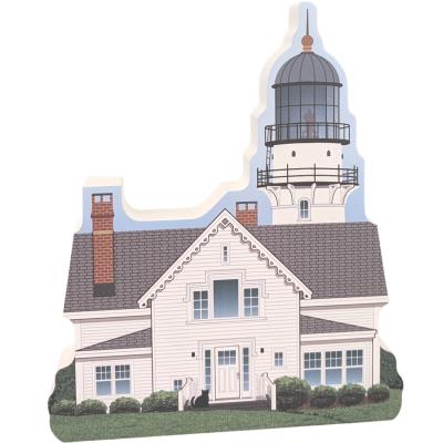 Lovely detailed replica of Two Lights - Cape Elizabeth Light, Maine.  Handcrafted in Wooster, Ohio by Cat's Meow Village.