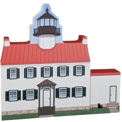East Point Lighthouse, Heislerville, New Jersey.  Handcrafted in the USA by Cat's Meow Village.