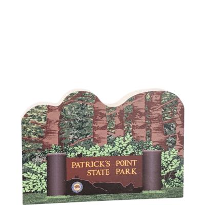 Patrick's Point State Park Sign, Trinidad, California. Handcrafted in the USA by Cat's Meow Village
