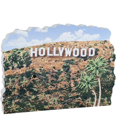 Hollywood Sign, Los Angeles, California.  Handcrafted by Cat's Meow Village in the USA.