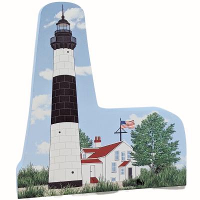 Big Sable Point Lighthouse, Ludington, Michigan. Handcrafted in the USA 3/4" thick wood by Cat’s Meow Village.