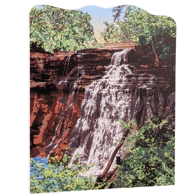 Brandywine Falls souvenir handcrafted in 3/4" thick wood by The Cat's Meow Village in the USA.