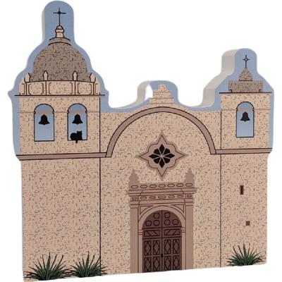 Mission Carmel, Carmel by the Sea, California. Handcrafted in the USA 3/4" thick wood by Cat’s Meow Village.
