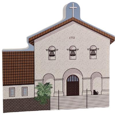 Mission San Luis Obispo, San Luis Obispo, California. Handcrafted in the USA 3/4" thick wood by Cat’s Meow Village.