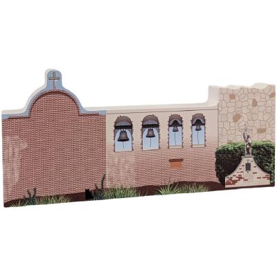 Mission San Juan Capistrano, CA.Handcrafted in the USA 3/4" thick wood by Cat’s Meow Village.