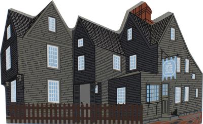 House Of Seven Gables in Salem, MA handcrafted in wood by The Cat's Meow Village