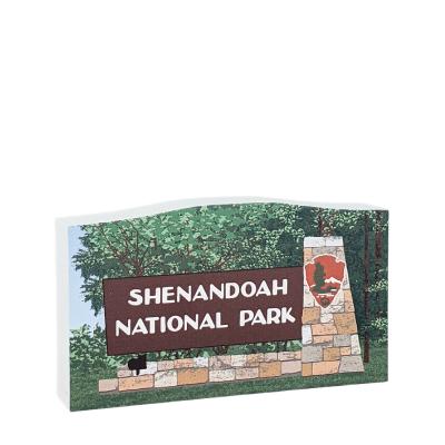Shenandoah National Park Sign, Virginia.  Handcrafted in the USA by Cat's Meow Village.