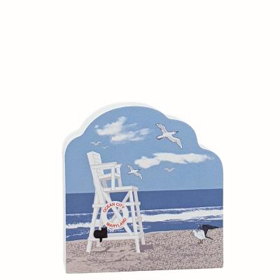 Life Guard Chair, Ocean City, Maryland. Add this cute little accessory to your other Ocean City pieces! Handcrafted in the USA 3/4" thick wood by Cat’s Meow Village.