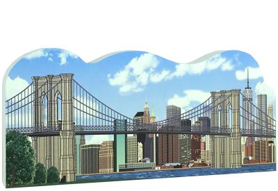 Brooklyn Bridge, Brooklyn, NY. Handcrafted in the USA by Cat's Meow Village.