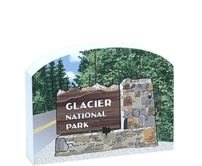 Get your paws on this Glacier National Park sign if you've been there, or just dream of going there one day! Handcrafted of 3/4" thick wood by The Cat's Meow Village. Made in the USA.