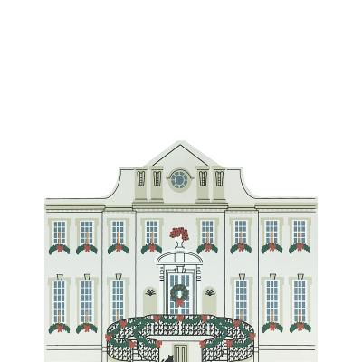 Vintage Swan House from Atlanta Christmas Series handcrafted from 3/4" thick wood by The Cat's Meow Village in the USA