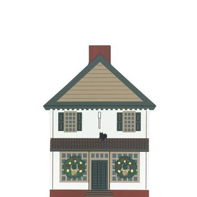 Vintage Waters Storehouse from Traditional Williamsburg Christmas Series handcrafted from 3/4" thick wood by The Cat's Meow Village in the USA