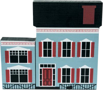 Vintage Westbrook House from Series IV handcrafted from 3/4" thick wood by The Cat's Meow Village in the USA